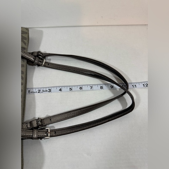 Michael Kors Jet Set Travel Top Zip Signature Monogram Tote Handbag for Women - Picture 9 of 14